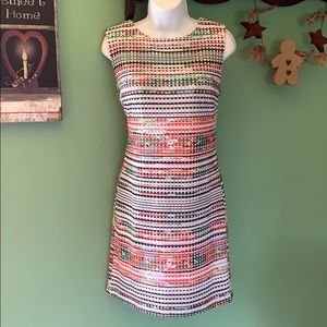 💥SALE💥 CARMEN MARC VALVO lined multicolor dress